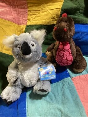 GANZ Webkinz Koala HM113 NWT & Code Cocoa Dinosaur HM338 Dinosaur No Code Plush